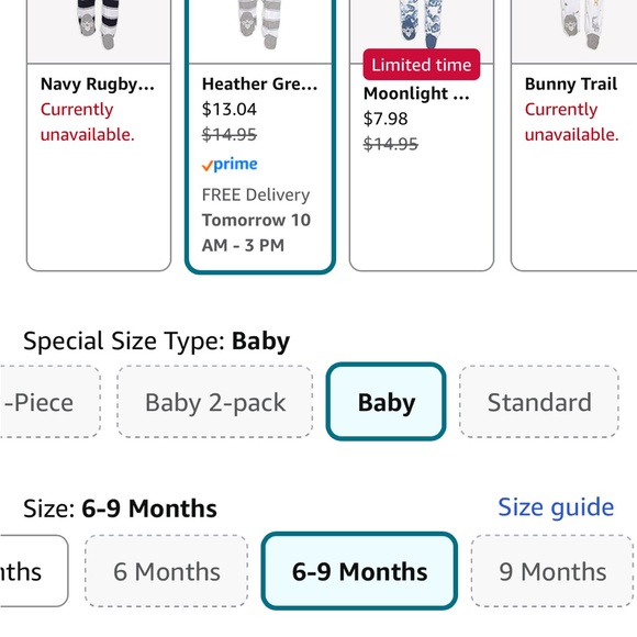 Burt's Bees Navy and White Striped Footies - Picture 5 of 5